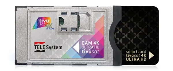 ABBINAMENTO SCHEDA TIVÙSAT VERSIONE BLACK 4K + SMART CAM CI+ NAGRAVISION UFFICIALE