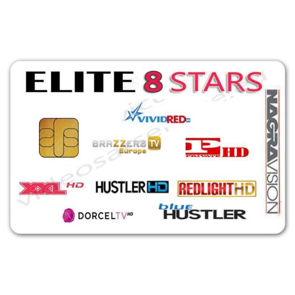 CARD ELITE 8 STARS 8 CANALI NAGRAVISION (TIVUSAT) 1 ANNO